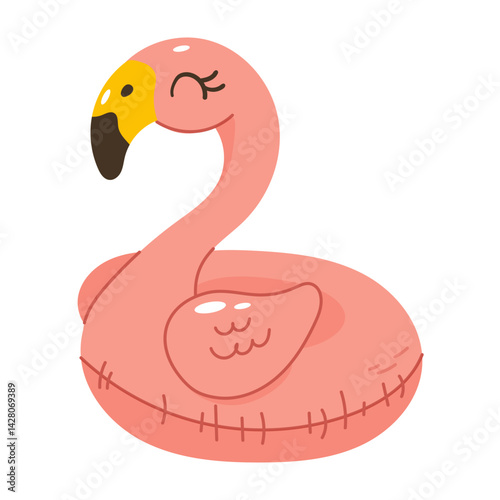 Inflatable flamingo float cartoon for summer fun