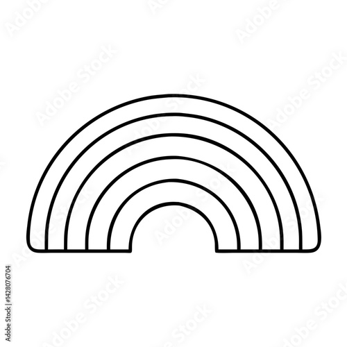 rainbow icon, rainbow line art - simple line art of rainbow, perfect for rainbow logos and icons
