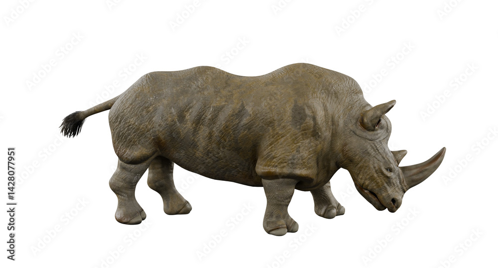 Obraz premium Rhinoceros isolated on white