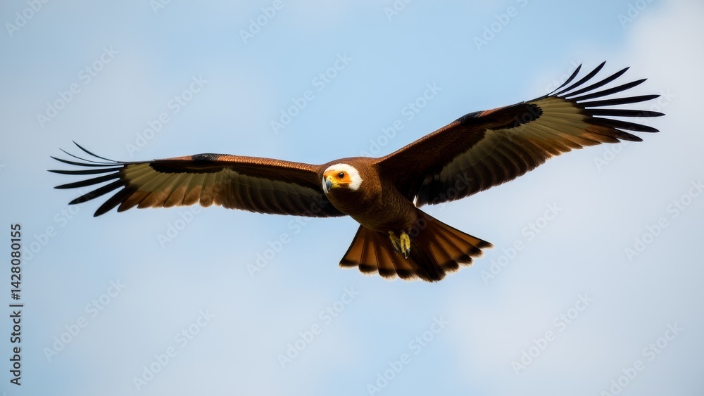 Obraz premium Marsh Harrier Flying In Blue Sky