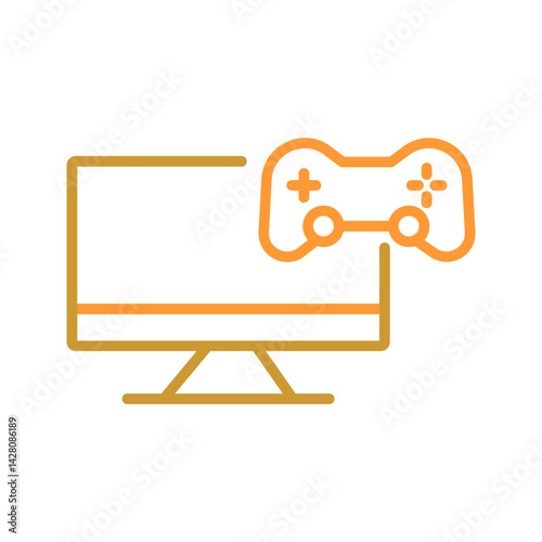 Gaming Monitor Icon Design