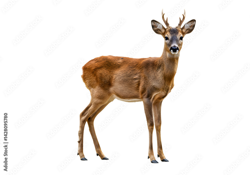 Obraz premium Young Deer, Isolated on White Background: Wildlife Photography transparent background