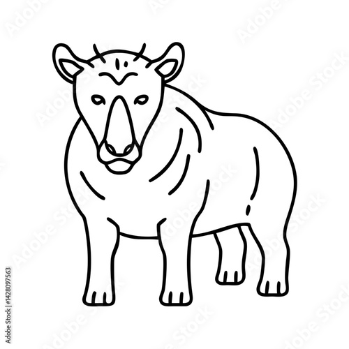 wild animals icon, wild animals line art - simple line art of wild animals, perfect for wild animals logos and icons