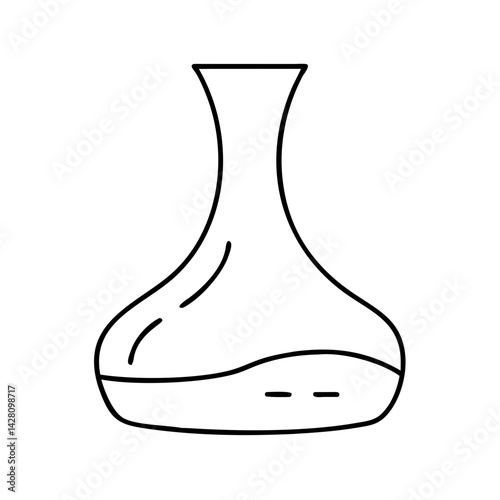 wine decanter icon, wine decanter line art - simple line art of wine decanter, perfect for wine decanter logos and icons