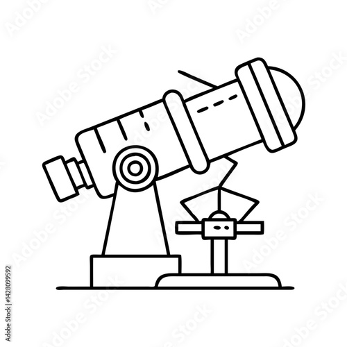 x ray telescope icon, x ray telescope line art - simple line art of x ray telescope, perfect for x ray telescope logos and icons