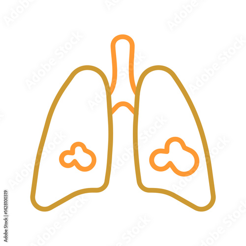 Lung Cancer Icon Design