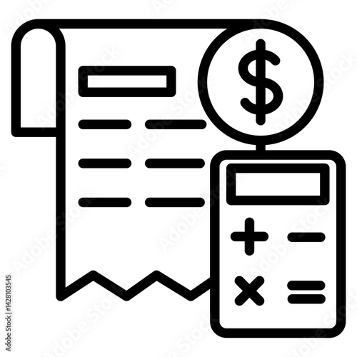 Calculator bill icon
