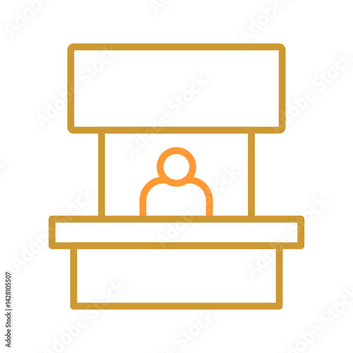 Podcast Recording Booth Icon Design