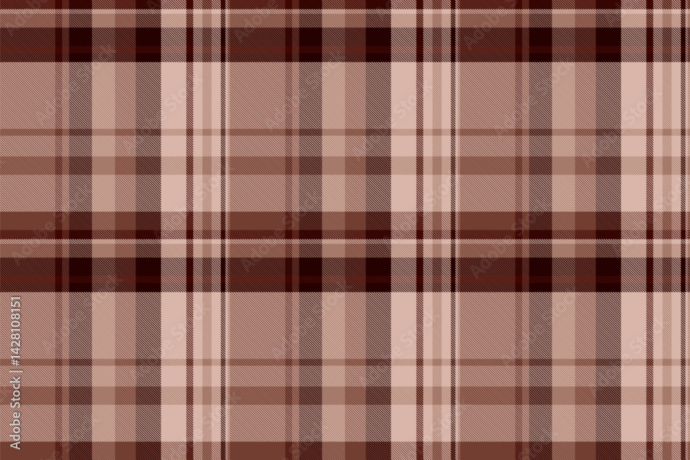 Designer textile texture tartan, discount pattern fabric vector. Backdrop check background seamless plaid in light and red colors.