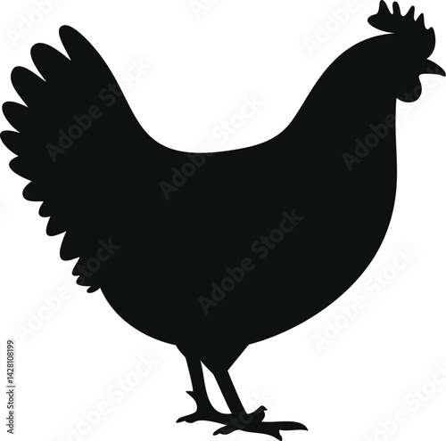 hen silhouette illustration