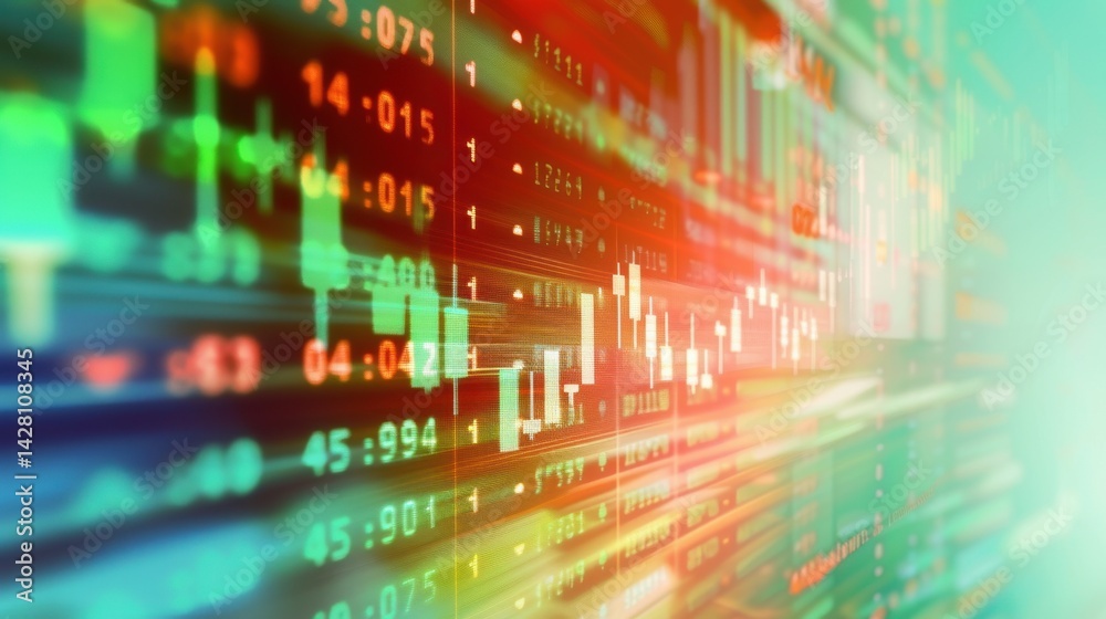 Stock market background with financial graph on a digital screen, displaying market data, investment growth, and trends, Digital screen with stock market analysis Stock market background with financial graph on a digital screen, displaying market data, investment growth, and trends, Digital screen with stock market analysis