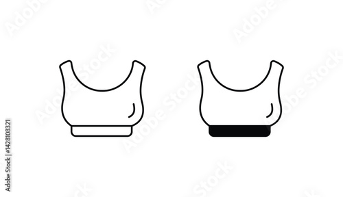 Croptop icon design with white background stock illustration