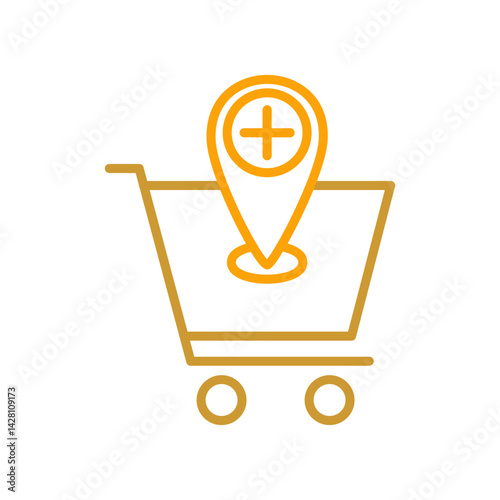 Online Health Shopping Icon Design