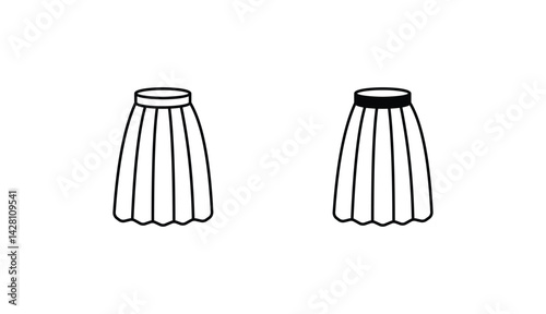 Skirt icon design with white background stock illustration