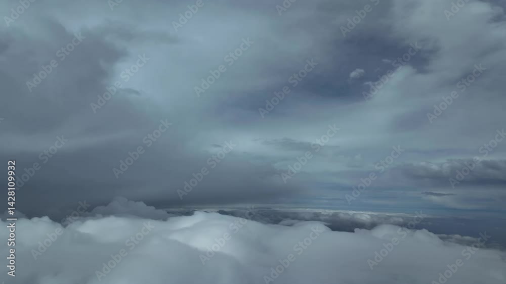an immersive aerial Pilot POV flying over wave-like clouds in a turbulent sky full of broken clouds in a blue sky with the sunset light. an immersive aerial Pilot POV flying over wave-like clouds in a turbulent sky full of broken clouds in a blue sky with the sunset light.