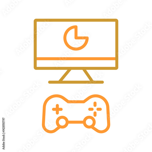 Gaming Streaming Setup Icon Design