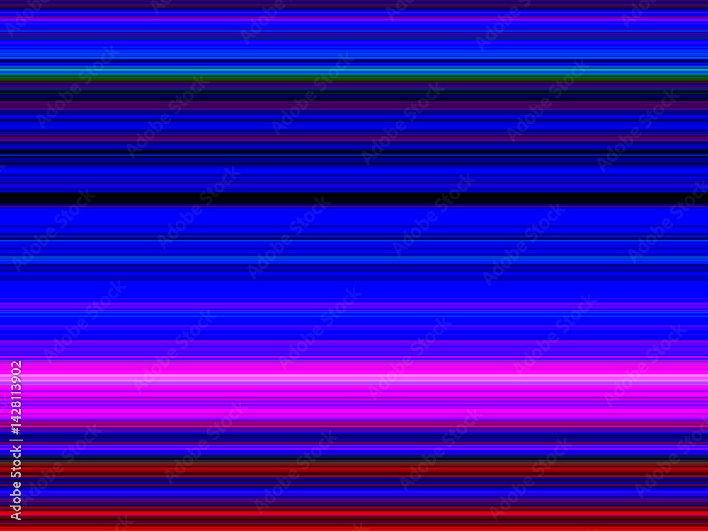 Abstract Vibrant Horizontal Lines Digital Art