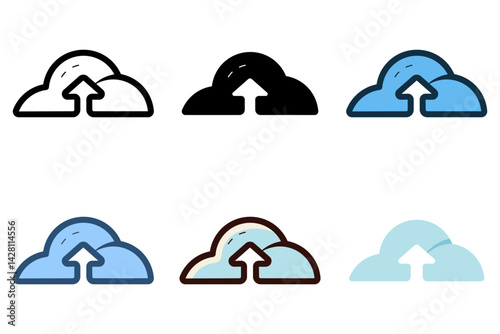 upload data cloud server icon vector illustration