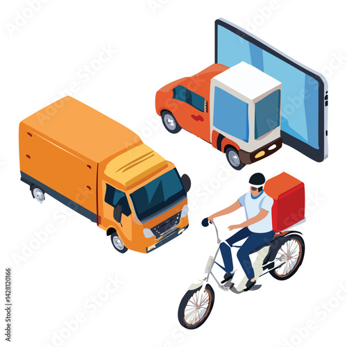 Online Delivery Cartoon Characters
