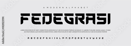 Japanese modern alphabet font, japan asian fonts style latin design