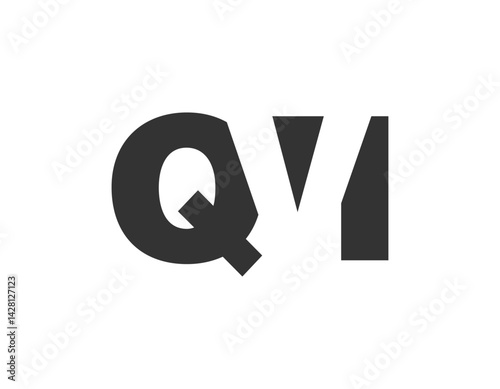 QVI logo design. Initial letter Q V I bold font style for tech startups, consulting, corporate branding. Creative company name, headlines typography identity, trendy logotype.
