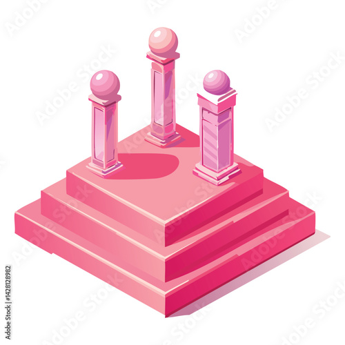 Modern Pink Podium Design
