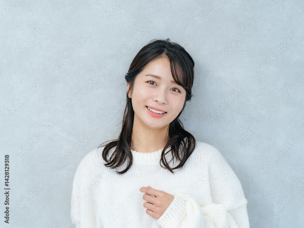 笑顔の女性