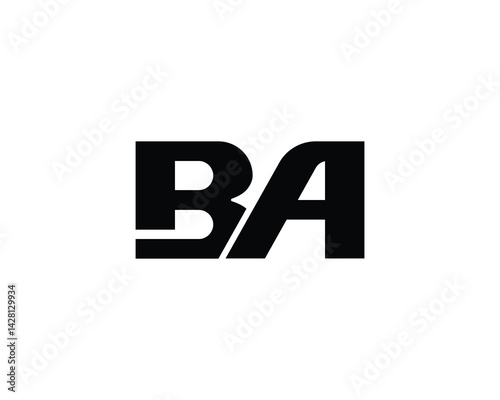 BA logo design vector template. BA