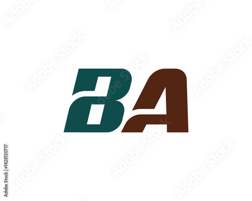 BA logo design vector template. BA