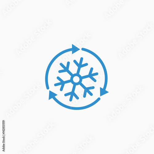 Air conditioning company logo, ac service, air conditioning, heat pumps,  air conditioning logo,  frost fully editable vector template