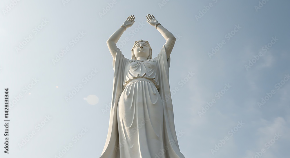Fototapeta premium statue of woman fortune in buddhist