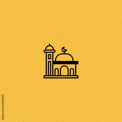 Mosque icon flat vector design