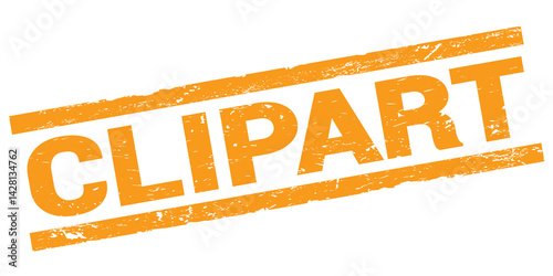 Obraz na płótnie CLIPART text on orange rectangle stamp sign. w salonie