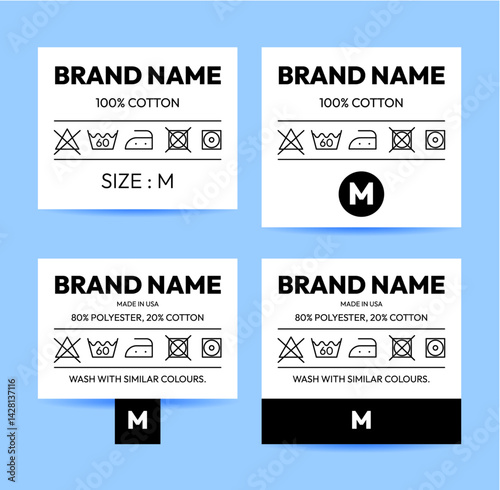 Clothing Label Design with Care Instructions