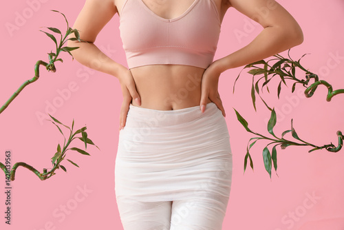 Young woman in anti-celluli...