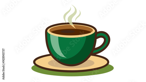 a cup of hot coffe
