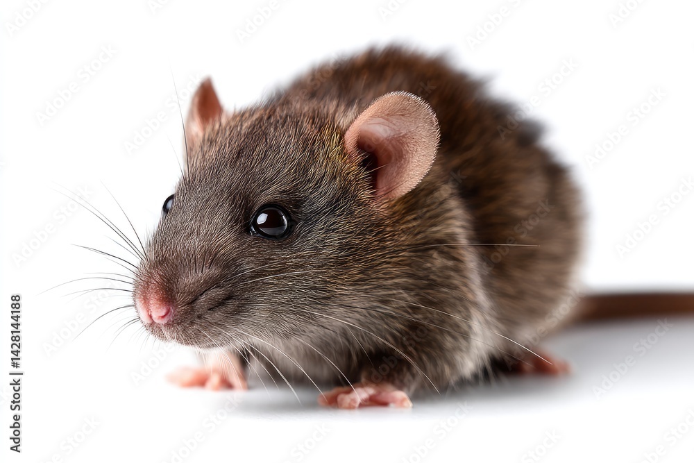 Gray Rat Isolated on White Background Gray Rat Isolated on White Background
