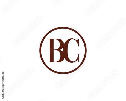 BC logo design vector template. BC