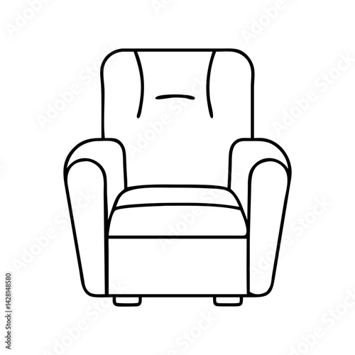 dad s recliner chair icon, dad s recliner chair line art - simple line art of dad s recliner chair, perfect for dad s recliner chair logos and icons