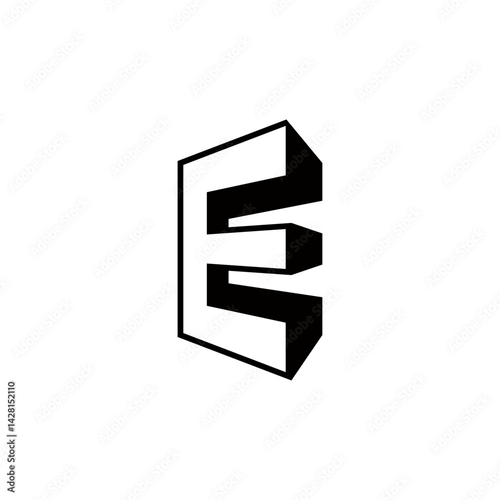 E letter initial vector logo design E letter initial vector logo design