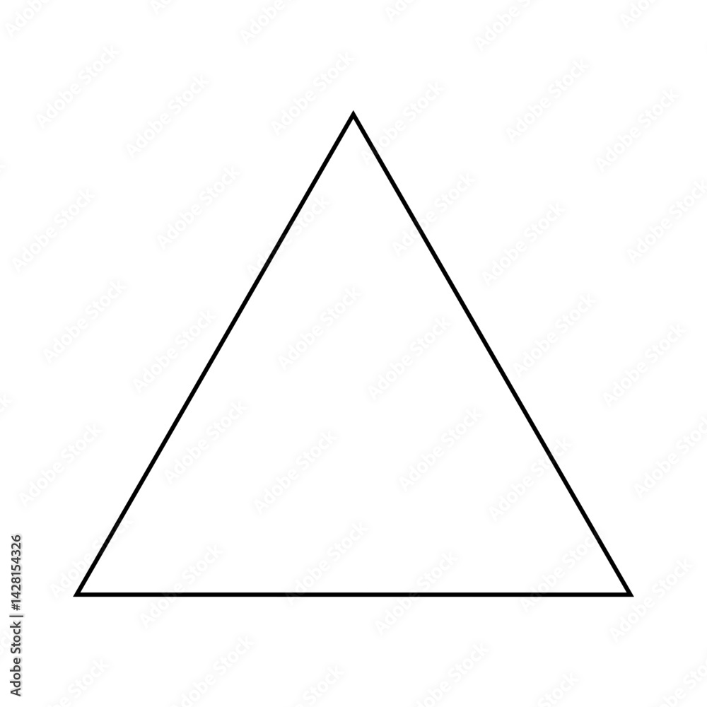 equilateral triangle outline vector