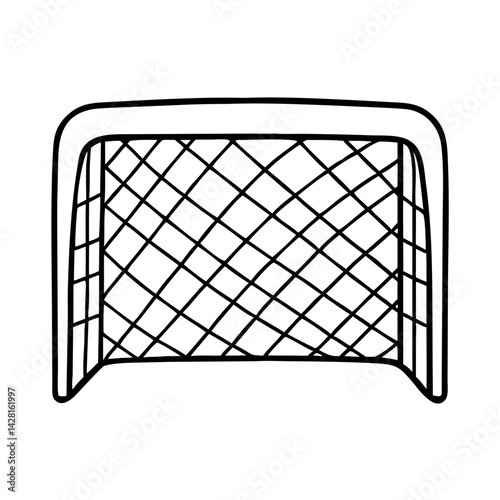 ice hockey net icon, ice hockey net line art - simple line art of ice hockey net, perfect for ice hockey net logos and icons