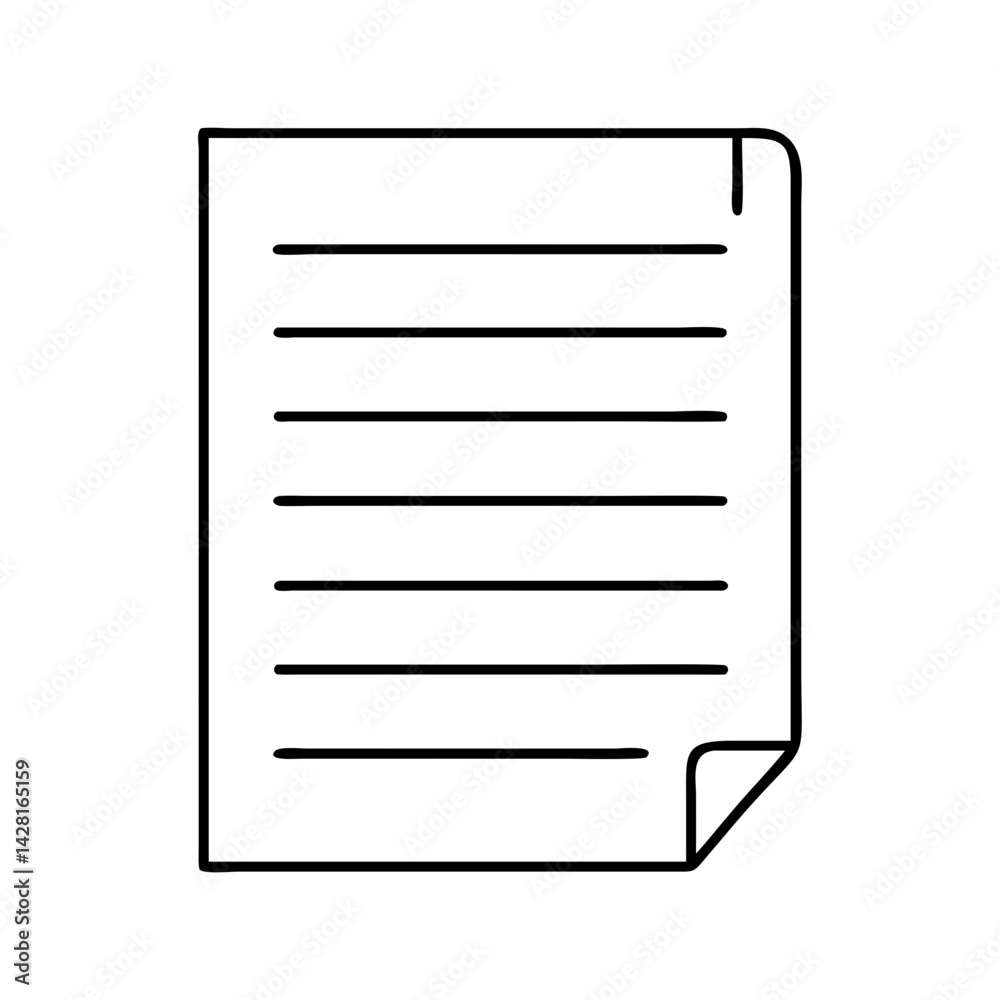 lined paper icon, lined paper line art - simple line art of lined paper, perfect for lined paper logos and icons lined paper icon, lined paper line art - simple line art of lined paper, perfect for lined paper logos and icons