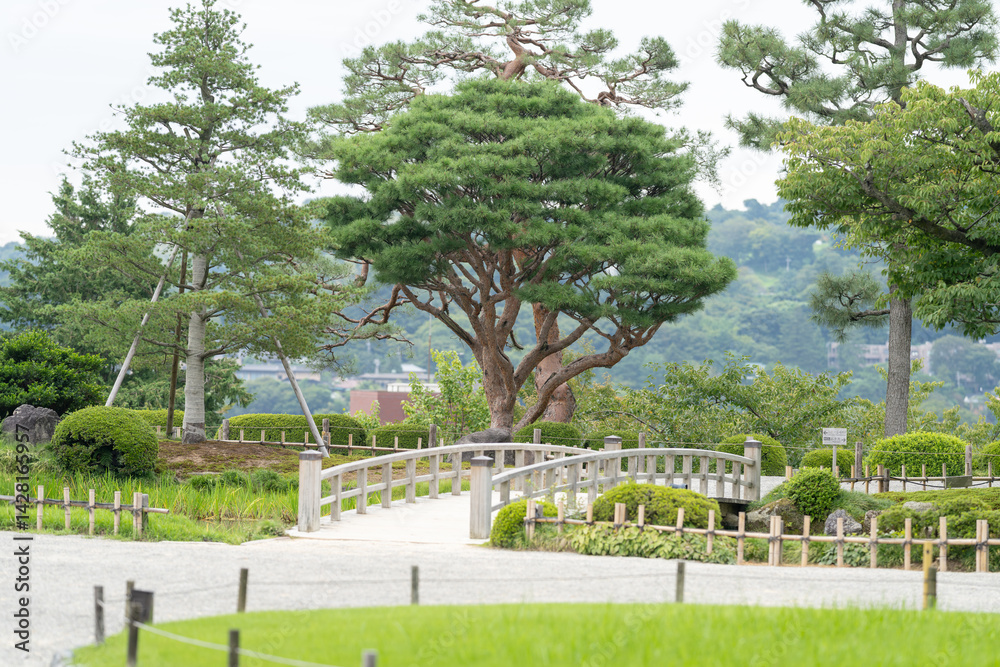 September 16th, 2022 Summer lunchtime scene at Kenrokuen in Kanazawa City, Ishikawa Prefecture