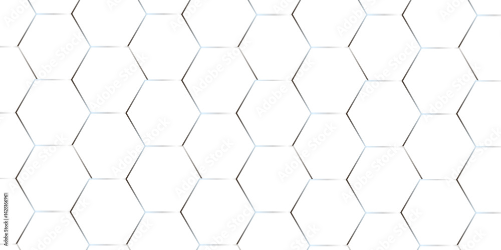 Seamless creative geometric Pattern of white hexagon white abstract hexagon wallpaper or background. 3D Futuristic abstract honeycomb mosaic white background. white hexagon geometric texture.
Seamless creative geometric Pattern of white hexagon white abstract hexagon wallpaper or background. 3D Futuristic abstract honeycomb mosaic white background. white hexagon geometric texture.
