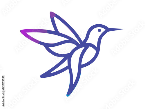 Solid Black Background for Design Purposes . A completely black image ideal for showcasing graphic elements, text overlays, or as a backdrop for presentations or websites of humming bird logo design .