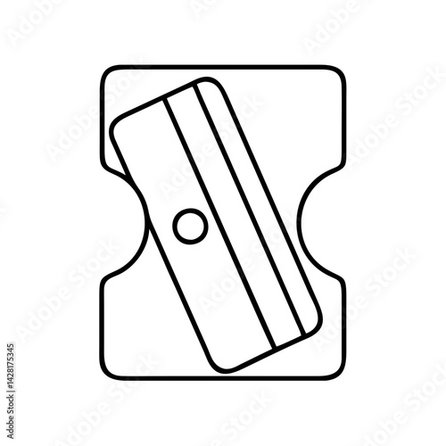 pencil sharpener icon, pencil sharpener line art - simple line art of pencil sharpener, perfect for pencil sharpener logos and icons