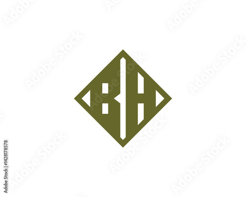 Free Download BH logo design vector template. BH - GFXLoad