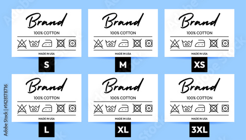 Clothing Label Design with Care Instructions