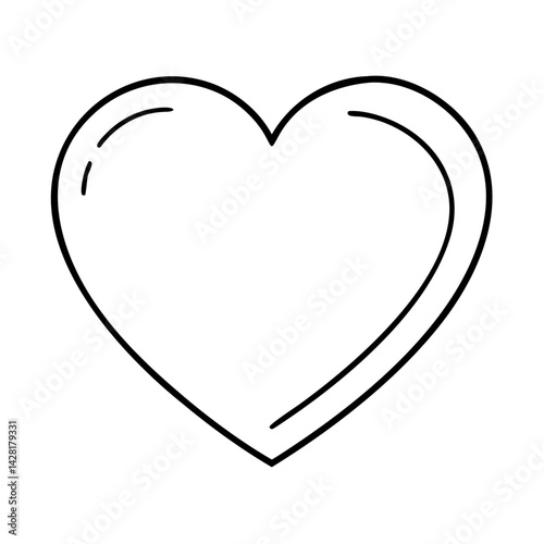 red heart icon, red heart line art - simple line art of red heart, perfect for red heart logos and icons
